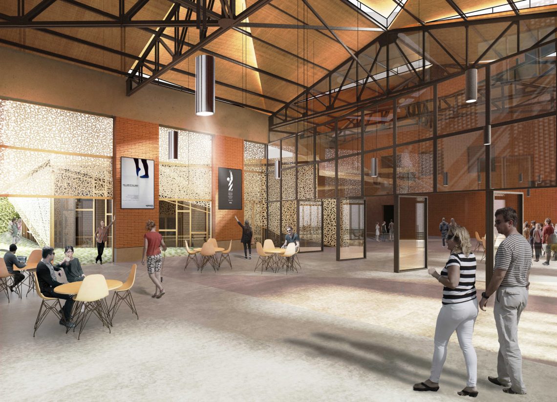 EMBT and Ilimelgo wins competition for the renovation and extension of the City of Romainville’s Events Hall 8 D Interior view