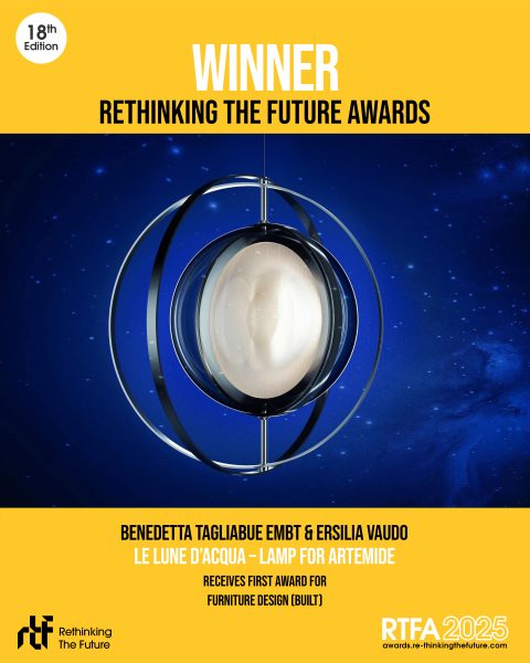 LE LUNE D´ACQUA, WINNER - Rethinking The Future Awards 2025 6 Le Lune dAcqua – Lamp for Artemide Benedetta Tagliabue EMBT Ersilia Vaudo2